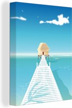 Une illustration d'une toile jetée blanche 30x40 cm - petit - Tirage photo sur toile (Décoration murale salon / chambre)