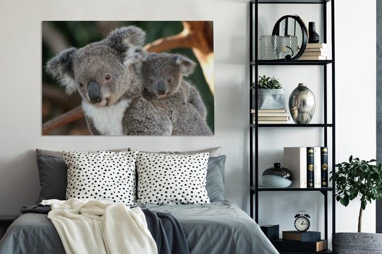 Peintures sur toile Koala - Père - Fils - 140x90 cm - Décoration murale