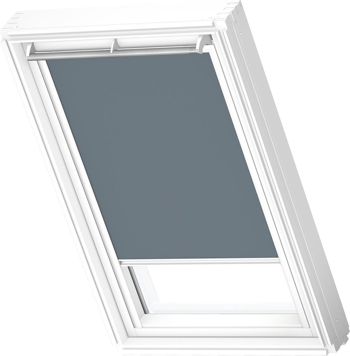 VELUX Origineel Verduisterend Rolgordijn (DKL) Wit Kozijn, M04, Dark Petrol