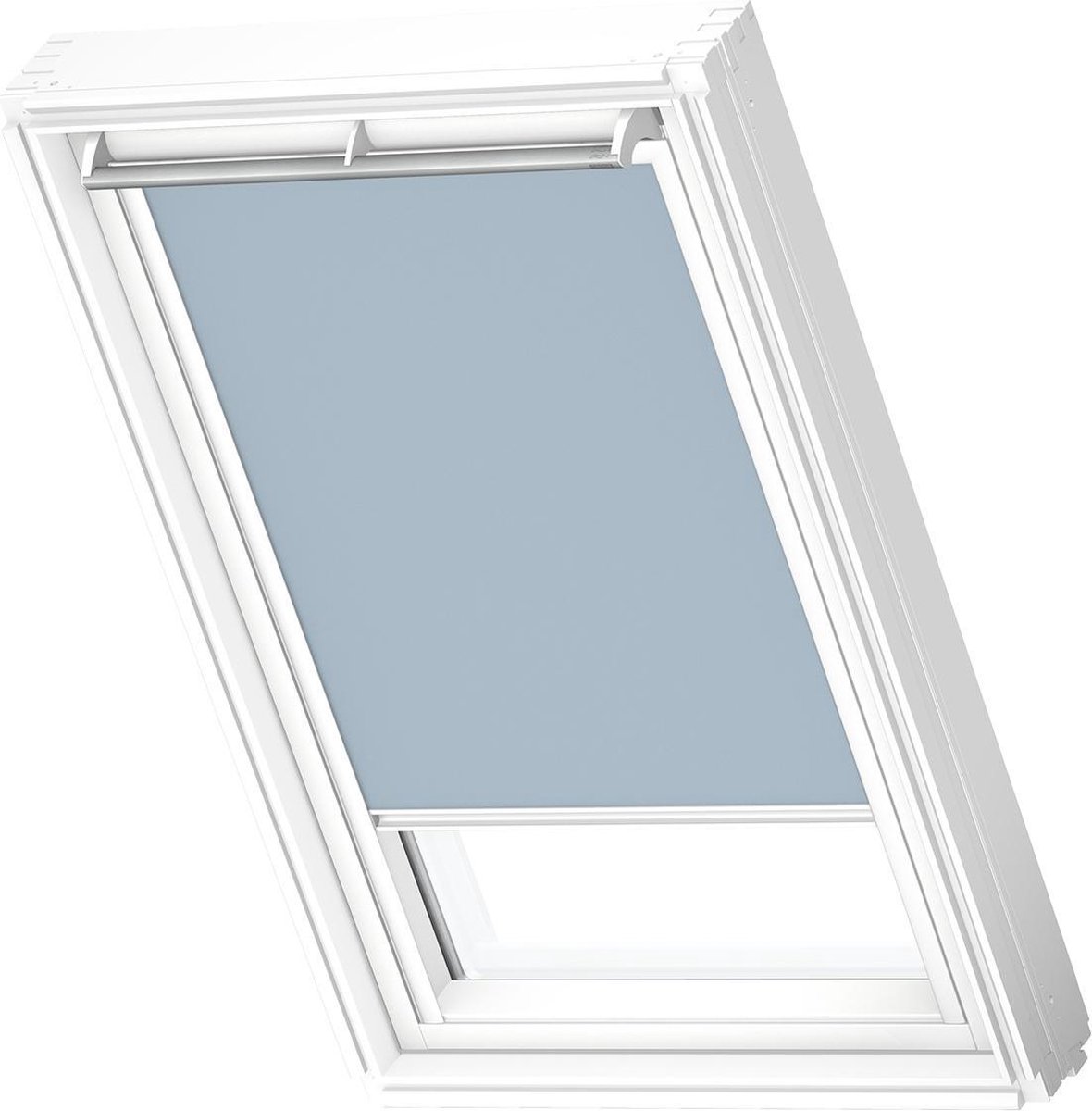 VELUX Origineel Verduisterend Rolgordijn (DKL) Wit Kozijn, C02, Light Blue