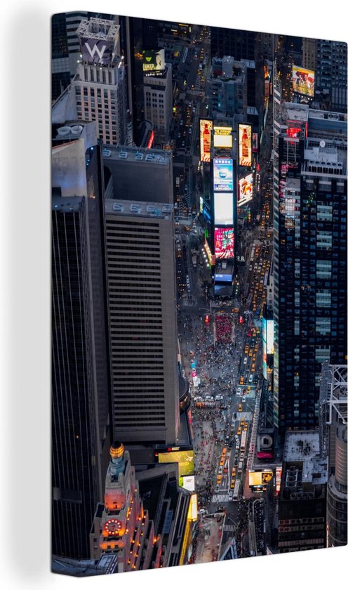 Times Square  Canvas 20x30 cm - Foto print op Canvas schilderij (Wanddecoratie)