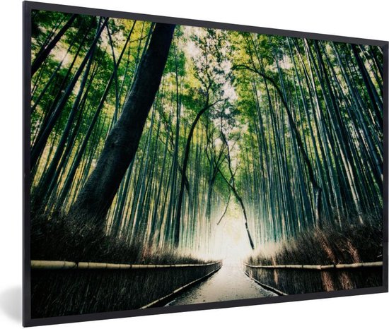 Fotolijst incl. Poster - Bamboebos in Arashiyama in Japan - 60x40 cm - Posterlijst