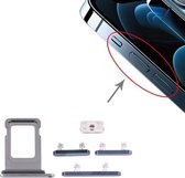 Simkaarthouder + zijknoppen voor iPhone 12 Pro (blauw)
