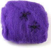2 STKS Halloween Bar Haunted House Scary Party Spider Web Props Decoration (paars)