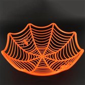 2 STUKS Halloween Spinnenweb Snoepmand Snoepkom Plastic Bonbondoos Halloween Decoratie PartySupplies (Oranje)