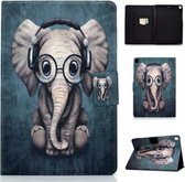 Voor iPad 10.2 inch Gekleurde Tekening Horizontale Flip Leren Case met Houder & Kaartsleuven & Slaap / Wekfunctie (Olifant)