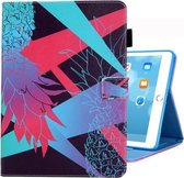 Voor iPad 10.2 inch Gekleurde Tekening Patroon Horizontale Flip Leren Case met Houder & Kaartsleuven & Fotolijst (Kleurrijke Ananas)