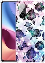 Voor Xiaomi Redmi K40 / K40 Pro Schokbestendig Geschilderd Transparant TPU Beschermhoes (Starry Chrysanthemum)