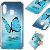 Noctilucent TPU Soft Case voor Galaxy A20e (vlinder)