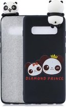 Voor Galaxy S10 + schokbestendige Cartoon TPU beschermhoes (twee panda's)