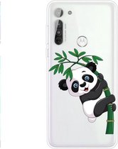 Voor Motorola Moto G8 TPU-patroon zachte beschermhoes (Bamboo Panda)