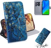 Voor Huawei P Smart 2020 Gekleurde Tekening Horizontale Flip Leren Case met Houder & Kaartsleuf & Portemonnee (Abrikoos)