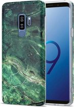 Voor Samsung Galaxy S9 + TPU glanzend marmeren patroon IMD beschermhoes (smaragdgroen)
