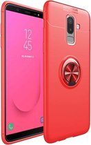 Schokbestendig TPU-hoesje voor Galaxy J4 +, met houder (rood)