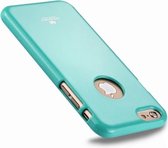 GOOSPERY JELLY CASE voor iPhone 6 & 6s TPU Glitterpoeder Valbestendige beschermhoes aan de achterkant (mintgroen)
