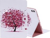 Voor iPad Pro 11 (2018) Gekleurd tekeningpatroon Horizontaal Flip PU-lederen hoes met houder & kaartsleuven en portemonnee (gekleurde boom)