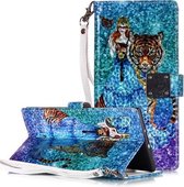 Magic 3D Bright Colored Drawing Pattern Horizontale Flip PU lederen tas met houder & kaartsleuven & portemonnee & fotolijst voor Galaxy Note 10+ (Beauty en Tiger)