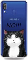 Voor Galaxy A20 / A30 3D-patroon afdrukken Extreem transparante TPU-telefoonhoes (GEEN kat)