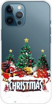 Christmas Series Clear TPU beschermhoes voor iPhone 12 Pro Max (Retro Old Man)