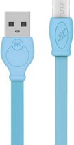 WK WDC-023m 2,4 A Micro USB-snellaaddatakabel, lengte: 3 m (blauw)