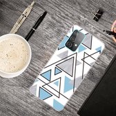 Voor Samsung Galaxy A32 4G driehoekige marmeren patroon TPU beschermhoes (SJ-10)