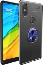 Schokbestendig TPU-hoesje voor Xiaomi Redmi Note 6 Pro, met houder (zwartblauw)