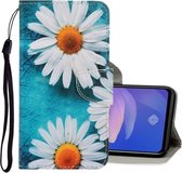Voor Vivo V19 3D Gekleurde Tekening Horizontale Flip PU Lederen Case met Houder & Kaartsleuven & Portemonnee (Chrysanthemum)