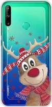 Voor Huawei P40 Lite E Christmas Series Transparante TPU beschermhoes (Smiley Deer)