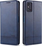 Voor Huawei Honor X10 Max AZNS Magnetische Kalf Textuur Horizontale Flip Leren Case met Kaartsleuven & Houder & Portemonnee (Donkerblauw)