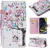 Voor Galaxy A80 / A90 3D Geschilderd Patroon Horizontale Flip Leren Case, met Portemonnee & Houder & Kaartsleuven & Lanyard (Girl Under The Tree)