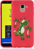 Voor Galaxy A6 + schokbestendige beschermhoes volledige dekking siliconen hoes (dinosaurus)