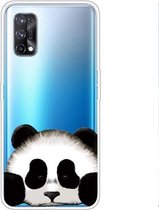 Voor OPPO Realme X7 Gekleurde tekening Clear TPU Cover Beschermende hoesjes (Hug Face Bear)