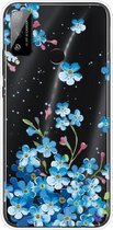 Voor Huawei Honor Play 4T schokbestendig geverfd transparant TPU beschermhoes (sterbloem)