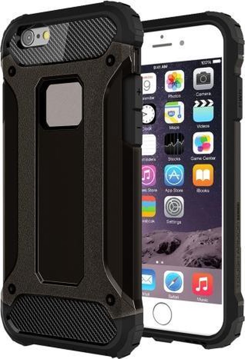 Voor iPhone 6 Plus & 6s Plus Tough Armor TPU + pc-combinatiehoes (zwart)
