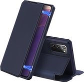 Voor Samsung Galaxy Note20 DUX DUCIS Skin X-serie PU + TPU horizontale flip lederen tas met houder en kaartsleuven (blauw)