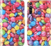 Voor Motorola Moto G8 3D-schilderij Gekleurd tekeningpatroon Horizontaal Flip TPU + PU-lederen hoes met houder & kaartsleuven & portemonnee & lanyard (gekleurd suiker)