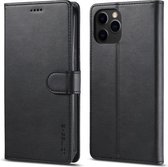 Voor iPhone 12 Pro Max LC.IMEEKE Kalfsstructuur Horizontale flip lederen tas met houder & kaartsleuven en portemonnee (zwart)