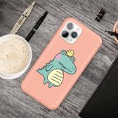 Voor iPhone 11 Pro Cartoon Animal Pattern Shockproof TPU beschermhoes (Orange Crocodile Bird)