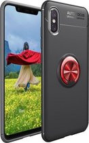 Schokbestendige TPU-hoes voor Vivo Y97, met houder (zwart-rood)