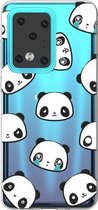 Voor Galaxy S20 Ultra Lucency Painted TPU beschermhoes (Panda)