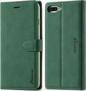 Voor iPhone 7 Plus / 8 Plus Forwenw F1 Serie Mat Sterk Magnetisme Horizontale Flip Leren Case met Houder & Kaartsleuven & Portemonnee & Fotolijst (Groen)