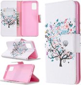 Voor Samsung Galaxy A31 Gekleurde Tekening Patroon Horizontale Flip Leren Case met Houder & Kaartsleuven & Portemonnee (Kleine Boom)