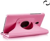 Litchi Texture Horizontale Flip 360 graden rotatie lederen tas voor Galaxy Tab A 10.5 T590 / T595 / T597, met houder (roze)