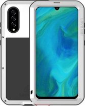 Voor Galaxy A70s LOVE MEI metalen schokbestendige waterdichte stofdichte beschermhoes (zilver)