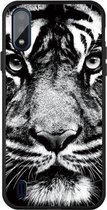 Voor Galaxy A01 Pattern Printing Embossment TPU Mobile Case (White Tiger)