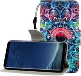 Voor Galaxy S8 Gekleurde tekening Horizontale flip lederen tas met houder & kaartsleuf & portemonnee (Mandala)
