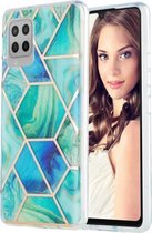 Samsung Galaxy A42 5G 3D Electroplating Marble Pattern TPU beschermhoes (groen)