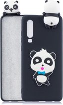 Voor Galaxy A70 3D Cartoon Pattern Shockproof TPU beschermhoes (Blue Bow Panda)