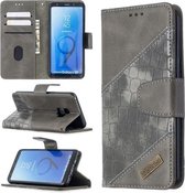 Voor Samsung Galaxy S9 bijpassende kleur krokodil textuur horizontale flip PU lederen tas met portemonnee & houder & kaartsleuven (grijs)