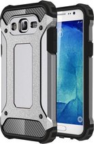 Voor Galaxy J5 / J500 Tough Armor TPU + pc combinatiebehuizing (grijs)